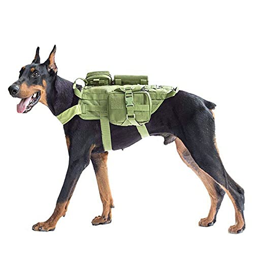 Chickw1 Hundegeschirr für Große Hunde, Brustgeschirr Anti Zug Sicherheitsgeschirr No-Pull Dog Harness Geschirr Verstellbar Hundeweste Atmungsaktiv (L,Grün) von Chickwin-Shop