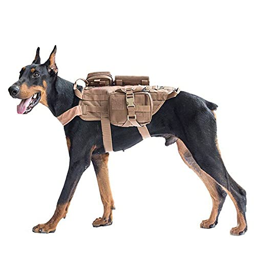 Chickw1 Hundegeschirr für Große Hunde, Brustgeschirr Anti Zug Sicherheitsgeschirr No-Pull Dog Harness Geschirr Verstellbar Hundeweste Atmungsaktiv (L,Khaki) von Chickwin-Shop