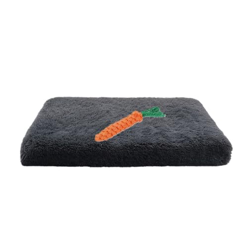 Chickwin Hundebett Grosse Hunde Katzen, Waschbar Hundekissen Flauschig, Matratze Beruhigende Flauschige Anti-Angst Hundebetten Deluxe Plüsch Hundematte (S 40 * 30 * 5cm,Dunkelgrau) von Chickwin