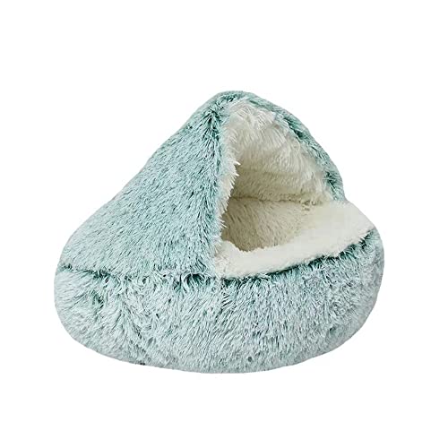 Chickwin Katzenbett Hundebett Hundekissen Flauschiges Plüsch Katzenkissen Hundekissen Plüsch Haustierbett Hundekorb Katzenkorb für Katzen und Kleine Mittelgroßen Hunde (40cm,Grün) von Chickwin