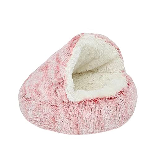 Chickwin Katzenbett Hundebett Hundekissen Flauschiges Plüsch Katzenkissen Hundekissen Plüsch Haustierbett Hundekorb Katzenkorb für Katzen und Kleine Mittelgroßen Hunde (40cm,Rosa) von Chickwin