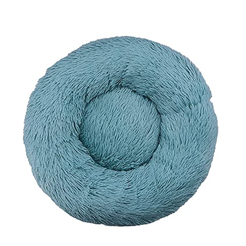 Chickw1 Rund Hundebett für Hunde und Katzen, Warm Weich Katzenbett Donut Plüsches Bett, Waschbar rutschfest Base Haustierbett für Kleine, Mittelgroße und Große Hunde (Blauer See,120CM) von Chickwing