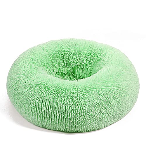 Chickw1 Rund Hundebett für Hunde und Katzen, Warm Weich Katzenbett Donut Plüsches Bett, Waschbar rutschfest Base Haustierbett für Kleine, Mittelgroße und Große Hunde (Gras-Grün,70CM) von Chickwing