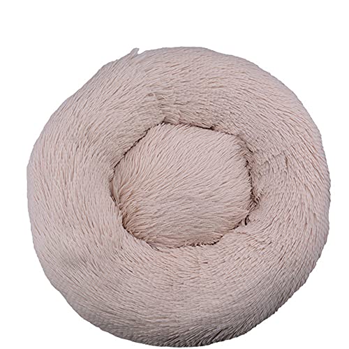 Chickw1 Rund Hundebett für Hunde und Katzen, Warm Weich Katzenbett Donut Plüsches Bett, Waschbar rutschfest Base Haustierbett für Kleine, Mittelgroße und Große Hunde (Helle Aprikose,40CM) von Chickwing