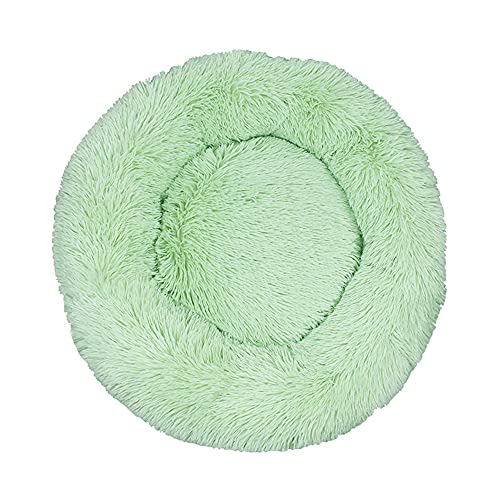 Chickw1 Rund Hundebett für Hunde und Katzen, Warm Weich Katzenbett Donut Plüsches Bett, Waschbar rutschfest Base Haustierbett für Kleine, Mittelgroße und Große Hunde (Minzgrün,50CM) von Chickwing