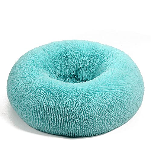 Chickw1 Rund Hundebett für Hunde und Katzen, Warm Weich Katzenbett Donut Plüsches Bett, Waschbar rutschfest Base Haustierbett für Kleine, Mittelgroße und Große Hunde (Smaragd,100CM) von Chickwing