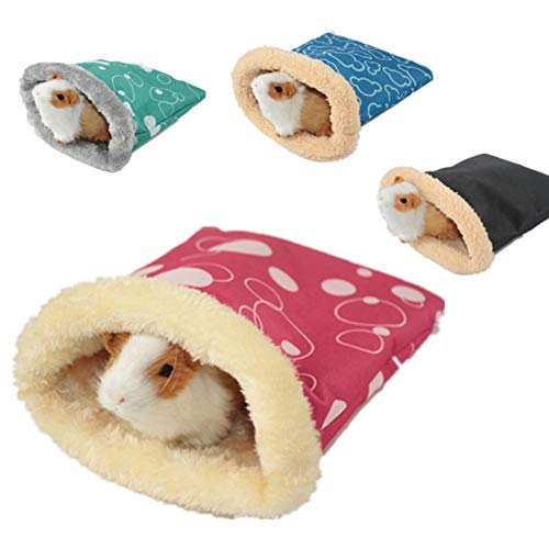 Kuschelsack, Hamsterhaus Winddicht Sack Winter Warm Fleece Kleines Haustier Bett Eichhörnchen Igel Chinchilla Kaninchen Meerschweinchen Schlafsack Nest Hamster Zubehör - Zufällige Successful von Childlike