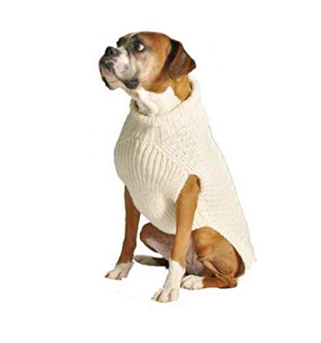 Strickpullover für Hunde von Chilly Dog, mit Zopfmuster von Chilly Dog