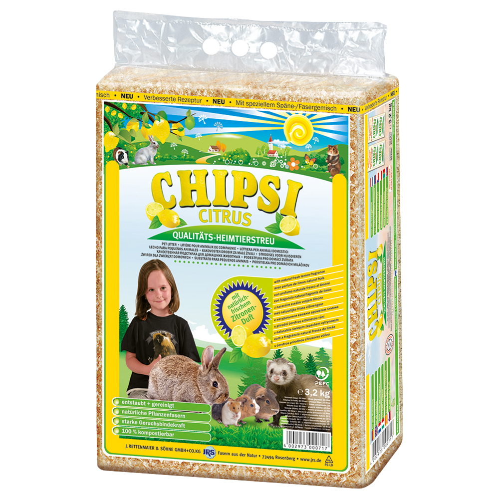 Chipsi Citrus Heimtierstreu - 2 x 3,2 kg von Chipsi