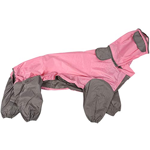 Chnegral Retriever Hunde-Regenmantel für kleine, wasserdichte Haustierkleidung, Outdoor-Kleidung, Jacken, Mantel, Kleidung, Rosa, 24 von Chnegral