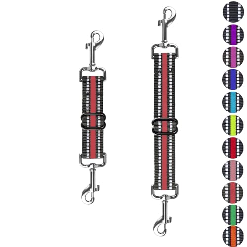 Chngna Sicherheitsclip für Hunde, Sicherheitsclip, Sicherheitsclip für Zinken, verstellbar, reflektierend, Nylon, Welpenhalsband, Haustierhalsband, Geschirr für große und kleine Hunde (Hellrot) von Chngna