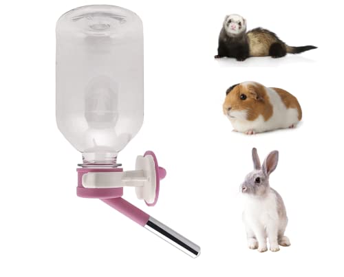 Choco Nose Patentierte tropffreie Wasserflasche/Futterspender für Meerschweinchen/Hamster/Hasen/Frettchen/andere kleine Haustiere, Tiere und Tiere, für Käfige, Kisten oder Wandhalterung, 290 ml, Düse von Choco Nose