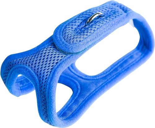 ChokeFree Velpro Haustier-Schultergeschirr, Netzgewebe, 35,6 cm, Blau, Größe S von ChokeFree