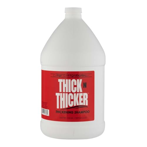 Chris Christensen Thick N Thicker Shampoo - Professionelles Hundeshampoo für voluminöses und dichtes Fell - Tiefenreinigende Pflege und großzügige Vorratsgröße, 3,8 l von Chris Christensen