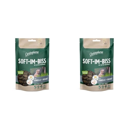 Christopherus Snacks Soft-Im-Biss mit Forelle & Insekt 125 g (Packung mit 2) von Christoperus