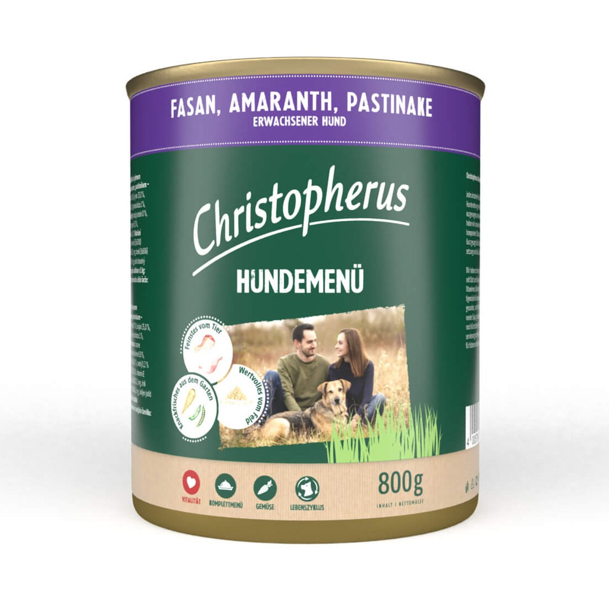 Christopherus Hundemenü mit Fasan, Amaranth und Pastinake 6x800g von Christopherus