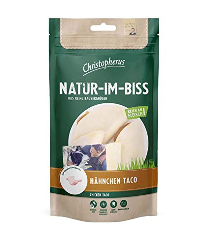 Christopherus Kausticks für Hunde, Hähnchen Taco, Warmluftgetrocknet, Natur-Im-Biss, 65 g von Christopherus