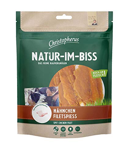 Christopherus Kausticks für Hunde, Hähnchenfiletspieß, Warmluftgetrocknet, Natur-Im-Biss, 300 g von Christopherus