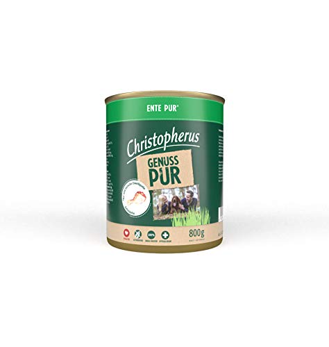 Christopherus PUR, Ente, Vollnahrung für Hunde, Nassfutter, 6 x 800 g von Christopherus