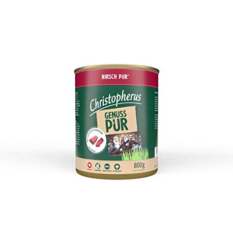 Christopherus PUR, Hirsch, Vollnahrung für Hunde, Nassfutter, 6 x 800 g von Christopherus