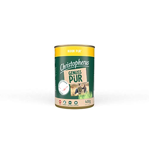 Christopherus PUR, Huhn, Vollnahrung für Hunde, Nassfutter, 6 x 400 g von Christopherus