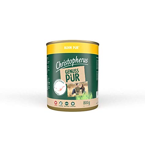 Christopherus PUR, Huhn, Vollnahrung für Hunde, Nassfutter, 6 x 800 g von Christopherus