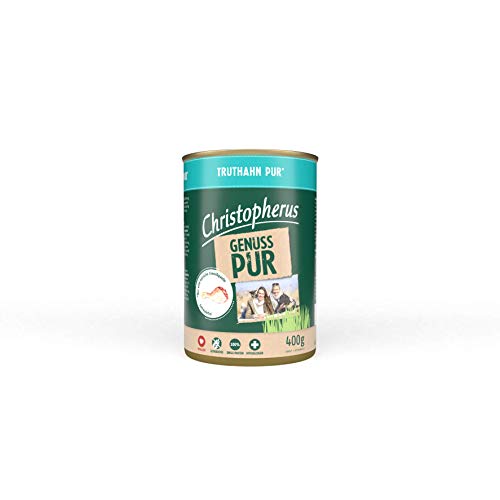 Christopherus PUR, Truthahn, Vollnahrung für Hunde, Nassfutter, 6 x 400 g von Christopherus