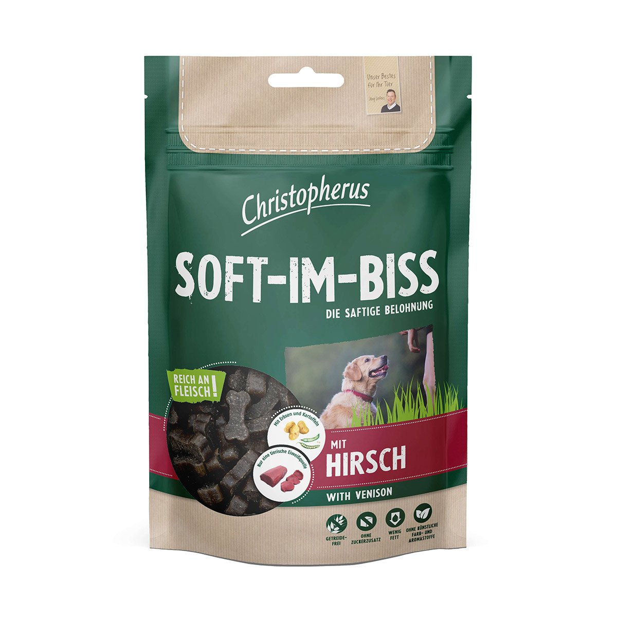 Christopherus Snacks Soft-Im-Biss Mit Hirsch 125g von Christopherus