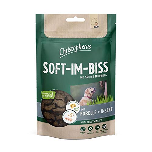 Christopherus Soft-Im-Biss mit Forelle & Insekt | 12x 125g Hundesnack von Christopherus