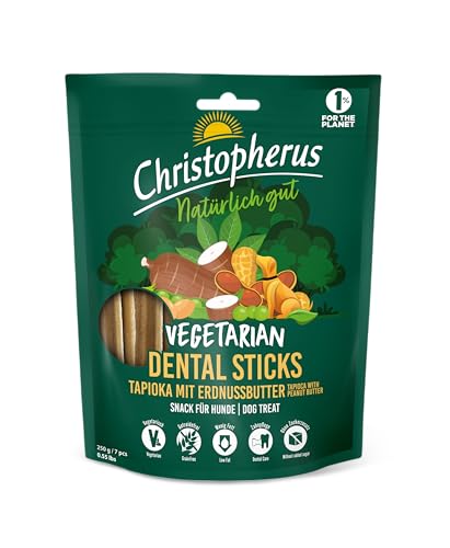 Christopherus Vegetarian - Dental Stick - Tapioka mit Erdnussbutter, 250g von Christopherus