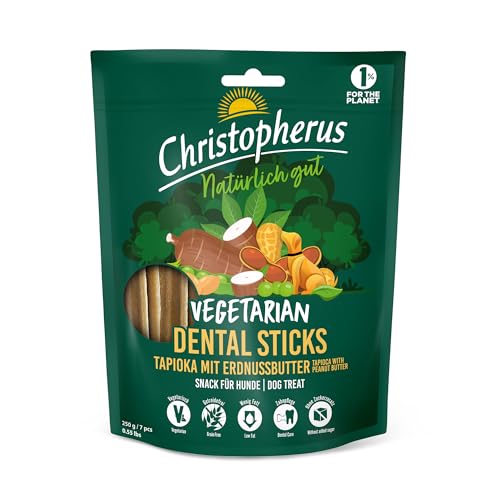 Christopherus Vegetarian - Dental Stick - Tapioka mit Erdnussbutter, 250g von Christopherus