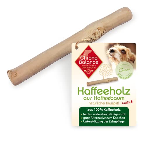 ChronoBalance® Kaffeeholz S Kauknochen für Hunde: Hundespielzeug aus Holz - Robustes Kauspielzeug, Kaustab Kaustange natürliche Zahnpflege, Leckerli Spielzeug Stressabbau Mundgeruch von ChronoBalance