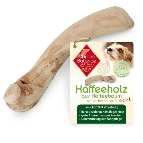 ChronoBalance® Kaffeeholz L Kauknochen für Hunde: Hundespielzeug aus Holz - Robustes Kauspielzeug, Kaustab Kaustange natürliche Zahnpflege, Leckerli Spielzeug Stressabbau Mundgeruch von ChronoBalance