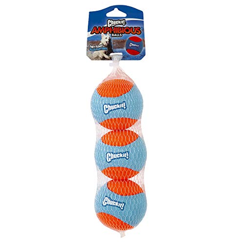 Chuckit Amphibious Ball | 3er Pack | Hundespielzeug | Schwimmball für Hunde in leuchtenden Farben zum leichten erkennen| Hundeball zum Apportieren und spielen im Wasser von Chuckit!