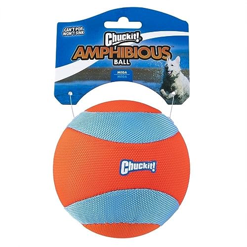 Chuckit! - Amphibious Mega Ball - Hundetrackingball - Unsinkbarer Ball, schwimmt auf der Wasseroberfläche - Ball für Wasserspiele - Größe XXLarge - Durchmesser 11.5 cm von Chuckit!