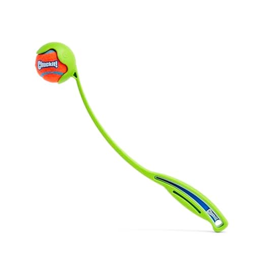 Chuckit, Jette! Fetch Dog Sports Ballwerfer, Hundespielzeug, mit kleinem Tennisball, klein, 36 cm von Chuckit!