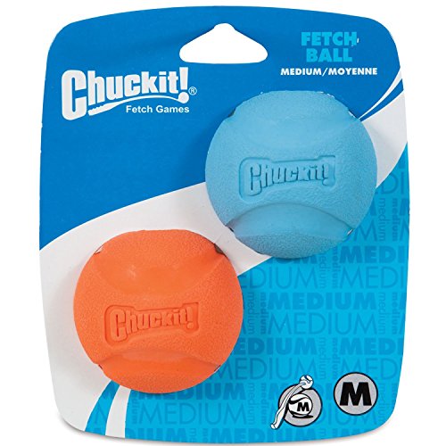 Chuckit! Dog Fetch Ball Durable Medium Rubber Ball 2.25" Diameter - Pack of 6 von Chuckit!