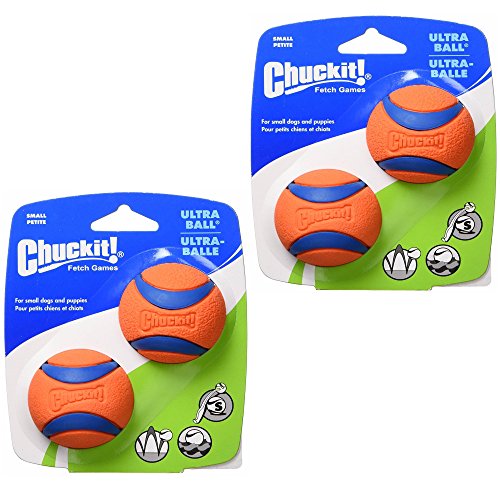 Chuckit! Dog Fetch Toy ULTRA BALL Durable Rubber Fits Launcher SMALL 4 Balls von Chuckit!