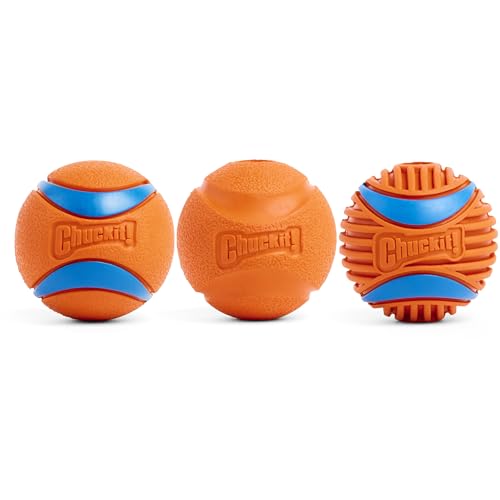 Chuckit! Fetch Medley Gen. 3 Gummibälle, Ultra Ball, Fetch Ball, Rugged Ballwerfer, kompatibles Kauspielzeug, Medium, 3 Stück von Chuckit!