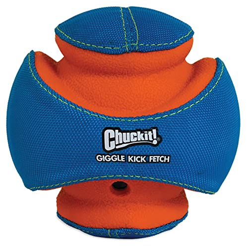 Chuckit! - Giggle Kick Fetch Small - Verfolgungsball für Hunde - Kauball für Hunde - Gibt interessefördernde Geräusche von Sich - Größe Small - Durchmesser 14 cm von Chuckit!