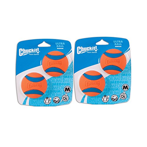 Chuckit! Hund Spielzeug zum Holen Ultra Ball Gummierter passt Launcher MEDIUM 2 Stücke von Chuckit!