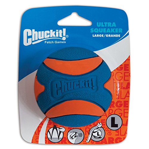 Chuckit! Ultra Squeaker Ball Natural Rubber Dog Toy Large - Pack of 10 von Chuckit!