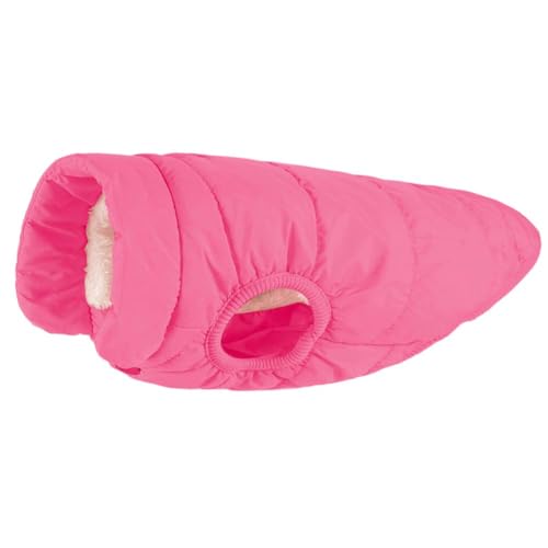 Hundemantel für den kalten Winter, warme Kleidung, wasserdichter Mantel mit Geschirrloch, Welpenmantel für kleine und mittelgroße Hunde, Rosa, Größe XS von Chukamalilayi