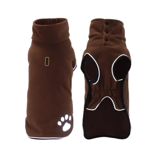 Hundepullover, Hunde-Sweatshirt, Haustierjacke, Fleece-Weste, reflektierend, winddicht, Haustierkleidung, kaltes Wetter, Jacke mit Ring für die Leine, für kleine Hunde, mittelgroße Hunde, Katzen von Chukamalilayi