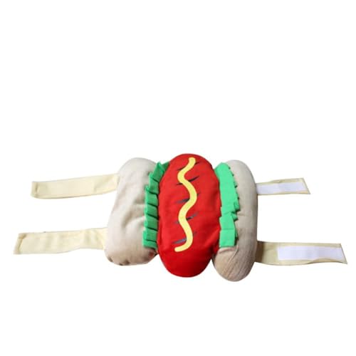 SDZ04hotdog, Hundekleidung, Weihnachtskleidung, Halloween, Cosplay, Kostüm, Fledermaus-Kostüm, Reitkatze, lustiges Outfit für kleine Hunde (SDZ04hotdog, S) von Chukamalilayi