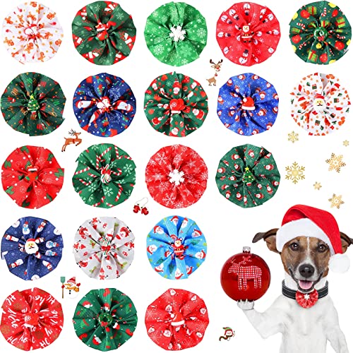 160 Stück Weihnachten Hundehalsband Blumen Bulk Xmas Hundehalsband Schleifen Weihnachten Hund Fliege Hund Charms Pflege für Kleine Mittlere Große Hunde Katzen Kaninchen Halsband Urlaub Party von Chunful