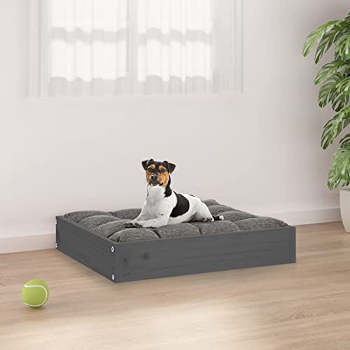 Chusui Hundebett, Hundesofa, Hunde Bett, Hundekissen, Dog Bed, Kuschelbett Katzen, Hunde Couch, Hunde Sofabett, Grau 51,5x44x9 cm Massivholz Kiefer von Chusui