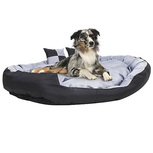 Chusui Hundekissen Wendbar und Waschbar, Hundebett, Hundematte, Dog Bed, Hundematratze, Hundesofa, Hunde Bett, Grau und Schwarz 150x120x25 cm von Chusui