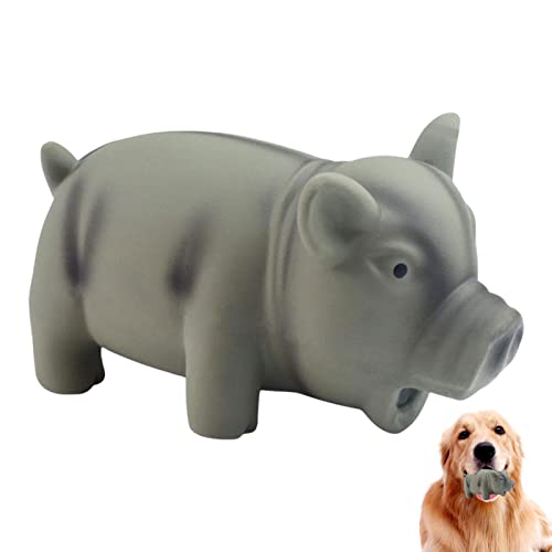 Chuye Grunzendes Schwein Hundespielzeug,Quietschspielzeug für Hunde aus Latex mit einem Oinks-Sound Quietscher Grunzendes Schwein Hundespielzeug | Langlebiges, selbstspielendes Hundequetschspielzeug von Chuye