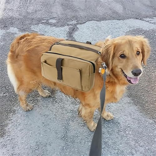 CiCixixi Hunderucksack Camping Wandern Reißen Hundebackpack,Taktisch Hunderucksack Hundegeschirr Verstellbar für Mittlere Große Hunde Jagd Training Wandern Outdoor von CiCixixi